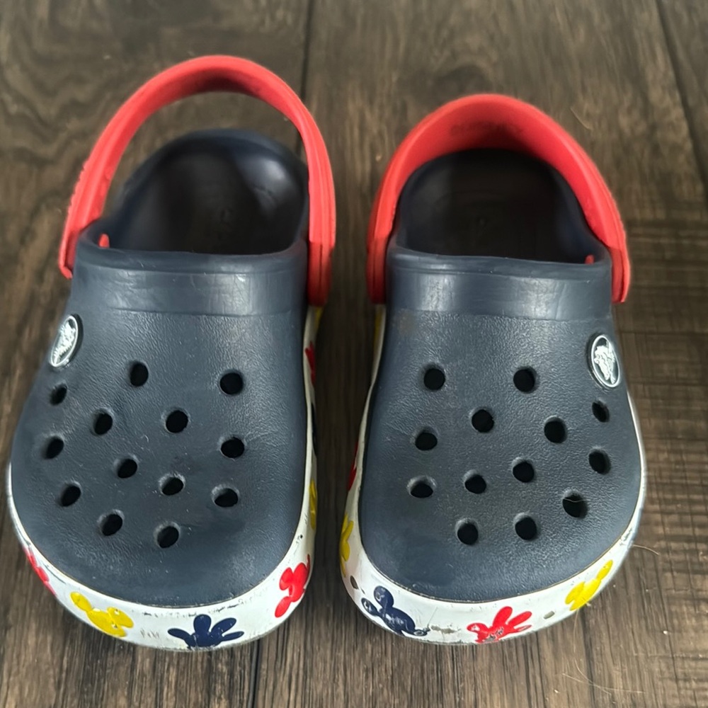 CROCS Blue and Red Water Shoes with Ventilation